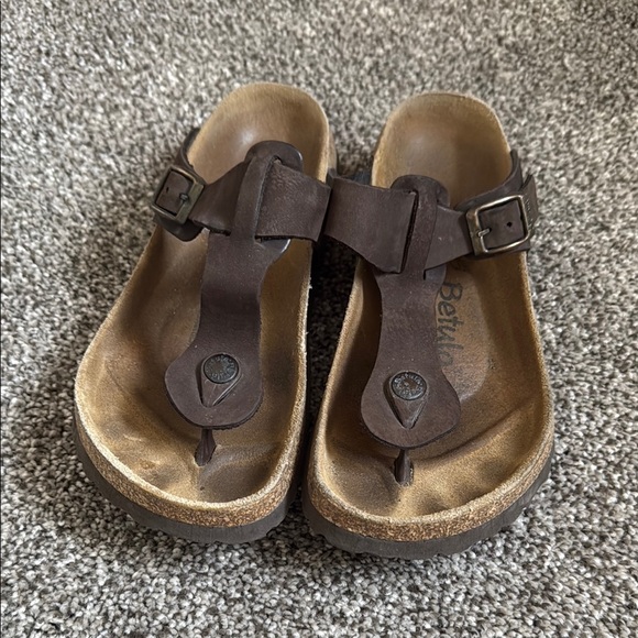 Birkenstock Shoes - Birkenstock Brown Sandals with Adjustable Buckle